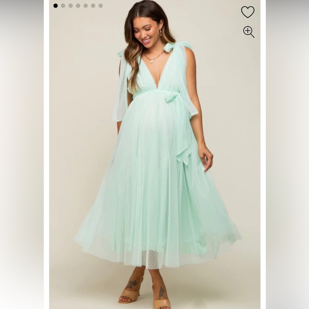 Pinkblush Mint Tulle Midi Dress
